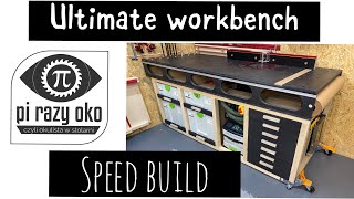 Ultimate MFT workbench with built in router dust extractor festool systainer drawers and fridge [upl. by Ilrebmik189]