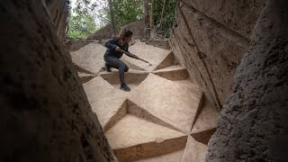 Girl Living Off the Grid Build an Amazing Secret Underground Home Finding Food Catch Clean Cook [upl. by Claybourne]