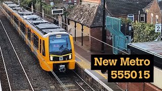 New Tyne and Wear Metro Class 555015  Benton On Test [upl. by Madriene]