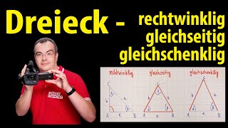 Dreieck  rechtwinklig  gleichseitig  gleichschenklig  Lehrerschmidt [upl. by Hilaria]