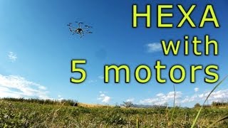 Hexacopter Redundancy  ArduCopter  Flight with 5 motors [upl. by Novad411]