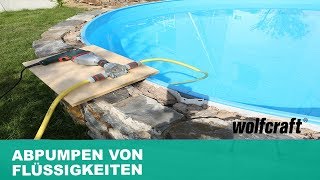 Bohrmaschinenpumpe Zum Abpumpen von Flüssigkeiten mit der Bohrmaschine  wolfcraft [upl. by Kaitlin]