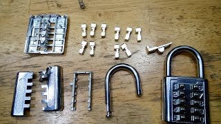 拆解密碼掛鎖amp分析開鎖原理 combination padlock disassembly [upl. by Eustache]