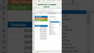 Sumar DÍAS LABORABLES a una fecha Tips Excel [upl. by Hekker401]