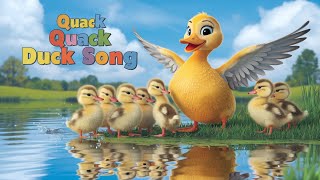 Quack Quack Duck Song for Kids  Fun SingAlong with Cute Ducks  preschoollearning [upl. by Quince]