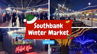 Southbank Winter Market amp Lights  Christmas 2023 🎅 [upl. by See]