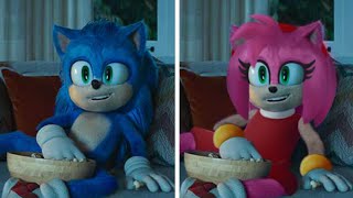 SONIC Movie 2 OLD Design VS NEW Design SONIC VS AMY 2 [upl. by Loux]