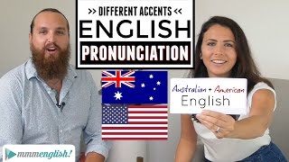 English Accents  American amp Australian Pronunciation Differences [upl. by Ebberta]