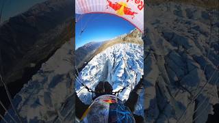 Flying almost into a crevasses speedriding glacier crevasse mountain chamonix globalwarming [upl. by Bach578]