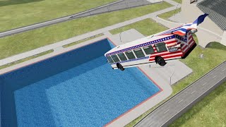 High speed jumping in pool  BeamNG Drive [upl. by Aber]