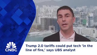 Trump 20 tariffs could put tech in the line of fire says UBS analyst [upl. by Eemaj]