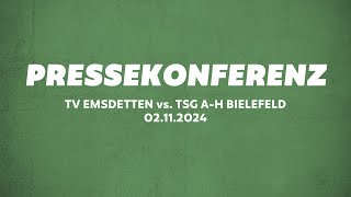 Pressekonferenz TV Emsdetten  TSG AH Bielefeld [upl. by Errot]