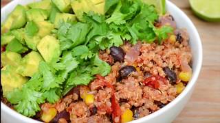 Instant Pot Mexican Quinoa Bowl  Vegan [upl. by Ateuqirne]