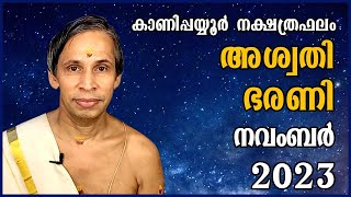 അശ്വതിഭരണി നവംബർ നക്ഷത്രഫലം 2023 AswathyBharani November Kanippayyur Astrology [upl. by Labana198]