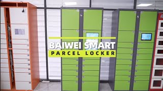 Outdoor indoor smart parcel delivery locker drop off and pick up oprtation for courier access [upl. by Armmat]