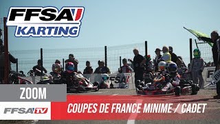 Karting  Les Coupes de France MinimeCadet [upl. by Enomys405]