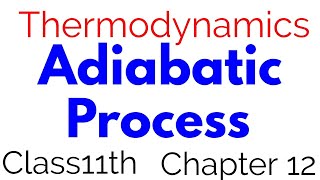 Adiabatic thermodynamics process class 11th chapter 12 Physics [upl. by Salvidor]