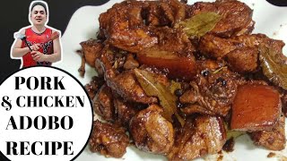 YUMMY ADOBOPORK amp CHICKEN ADOBO RECIPE cooking cookingvideo yummy viral trendingvideo [upl. by Eelegna]