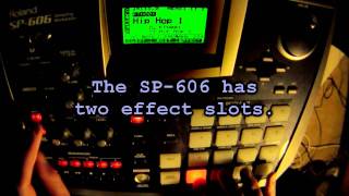 Showing some functions of the Roland SP606 phrase sampler [upl. by Haimarej]