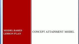 CONCEPT ATTAINMENT TEACHING MODEL Module 22Roma Ralhan [upl. by Malliw239]