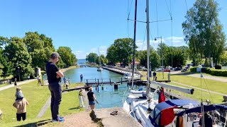 Göta Kanal Bergs slussar Swedish summer by beautiful canal with 7 water locks [upl. by Enilra]