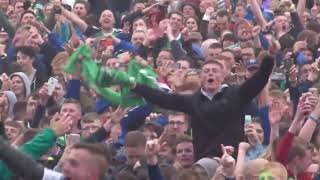 Incredible Atmoshpere  Northern Ireland fans singing Sweet Caroline EURO 2016 [upl. by Amsirak407]