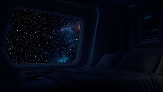 Galactic Serenity Spaceship White Noise and Starry Night Views for Focus Relaxation and Sleep [upl. by Ohare]