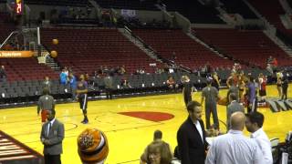 Phoenix Suns pregame shooting  signing autographs April 4 2014 [upl. by Nedrob40]