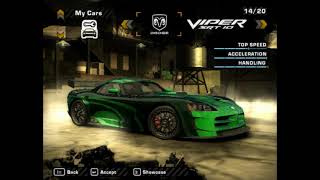 NFS Most Wanted  Dodge Viper SRT10  Top Speed 508 Kmh [upl. by Adnyc]