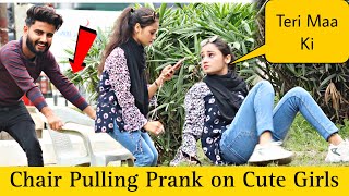 Chair Pulling Prank on Cute GirlsThatWasCrazy [upl. by Denyse]