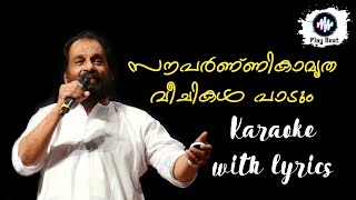 Souparnikaamritha veejikal song karaoke with lyrics  Kizhakkunarum Pakshi  Yesudas  Play beat [upl. by Aihsila861]