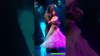 Girl dancing with Jungle Man AGT fusion live agt shorts [upl. by Ormond]