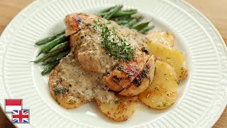 Cukup 1 Wajan Resep GRILLED CHICKEN WITH MUSHROOM SAUCE Menu Valentine [upl. by Retswerb268]