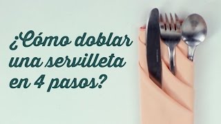 Cómo doblar una servilleta de tela  Doblado de servilletas [upl. by Duster]