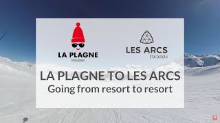 How to get from La Plagne To Les Arcs via the Vanoise Express in the Paradiski ski domain [upl. by Fielding]