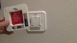 Replace Home Thermostat BatteryHoneywell T4 Pro Programmable [upl. by Nahtnahoj399]