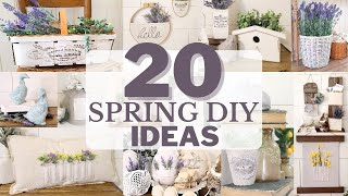 20 Spring Decor DIY ideas • Budget Friendly • Drop Cloth • Wood • Painting Techniques • Lavender [upl. by Axela770]