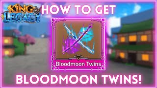 FULL GUIDE How to get the new BLOODMOON TWIN SWORD  King Legacy Update 60 [upl. by Terryn]