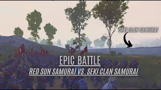 Epic Battle Red Sun Samurai vs Seki Clan Samurai  Mount amp Blade 2 Bannerlord [upl. by Nodnnarb]