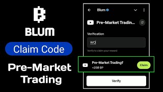 Pre Market Trading  Blum Code Blum  Today Verification Keyword Blum 2 October  Verify Code [upl. by Moishe]