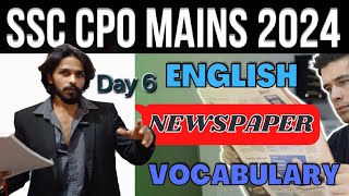 Day 6  CPO Mains English Preparation  Boost Your English Marks  SSC CPO MAINS 2024 Expected Date [upl. by Atinra461]