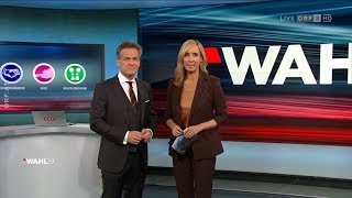 Wahl 19 ZIB Spezial  Erste Hochrechnung und Reportagen [upl. by Anivas]