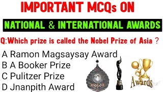 NATIONAL AND INTERNATIONAL AWARDS TOP MCQS  FOR JKP CONSTABLE JKSSB AND OTHER COMPETITIVE EXAM [upl. by Nerreg910]