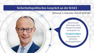 Sicherheitspolitisches Gespräch mit Friedrich Merz MdB [upl. by Bikales]