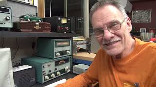 Vintage Heathkit HW16 Tube Ham radio Novice CW transceiver 40 meter QSO old school [upl. by Vadnee]