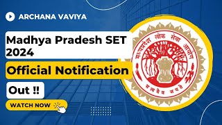 MP SET 2024 Notification Eligibility Application Fee Exam Date amp Pattern [upl. by Holli]