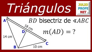 TEOREMA DE LA BISECTRIZ  Ejercicio 1 [upl. by Aneelad]