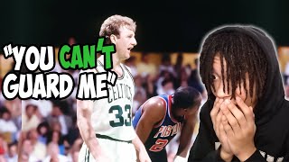 FIRST TIME WATCHING LARRY BIRD TRASH TALKING BEST TRASH TALKER EVER   JONAH REACTS [upl. by Naut]