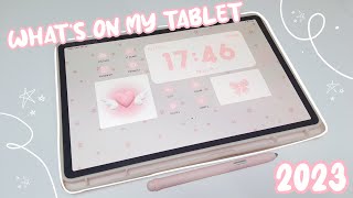 whats on my tablet 2023 🌸☁️ samsung galaxy tab S7 [upl. by Minda576]