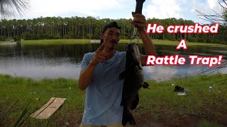 Rattle Trap will get bit LIPPLESS CRANK BAIT WATCH NOW [upl. by Namzzaj]